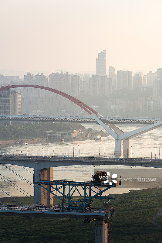 重庆市南岸区南坪城市天际线图片素材
