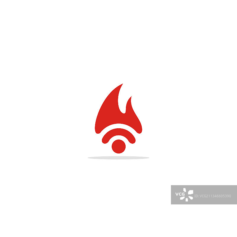 Wifi标志火焰标志图片素材