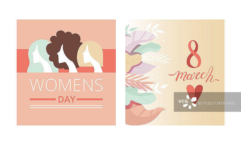 国际妇女节贺卡作为全球节日图片素材