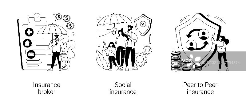 风险保险抽象概念图片素材