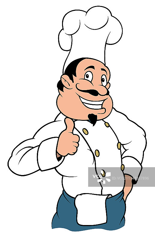 微笑的厨师厨师性格图片素材
