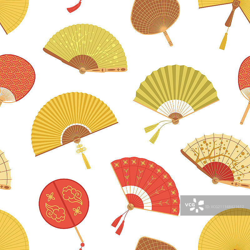 无缝亚洲图案与日本折纸图片素材