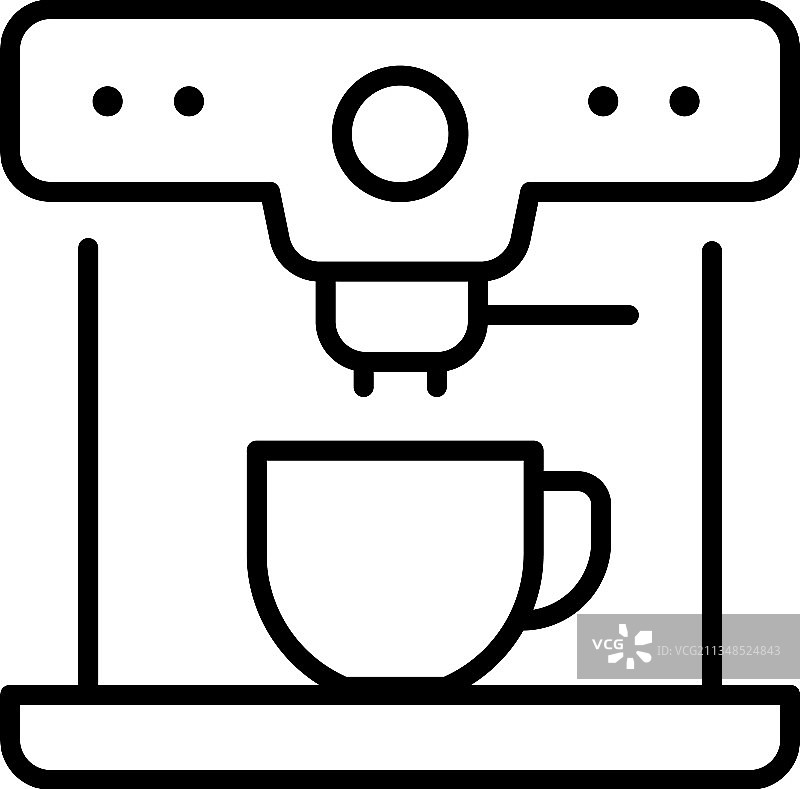 单色咖啡机图标图片素材