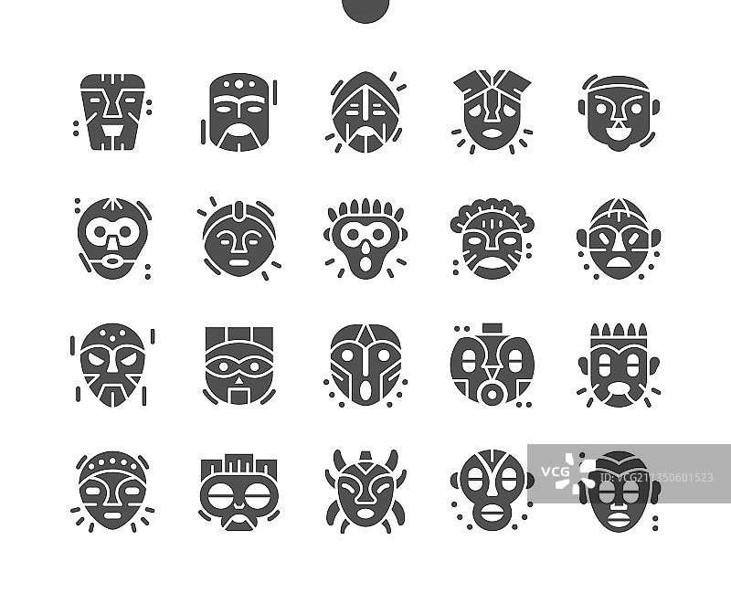 非洲面具仪式象征提基面具图片素材