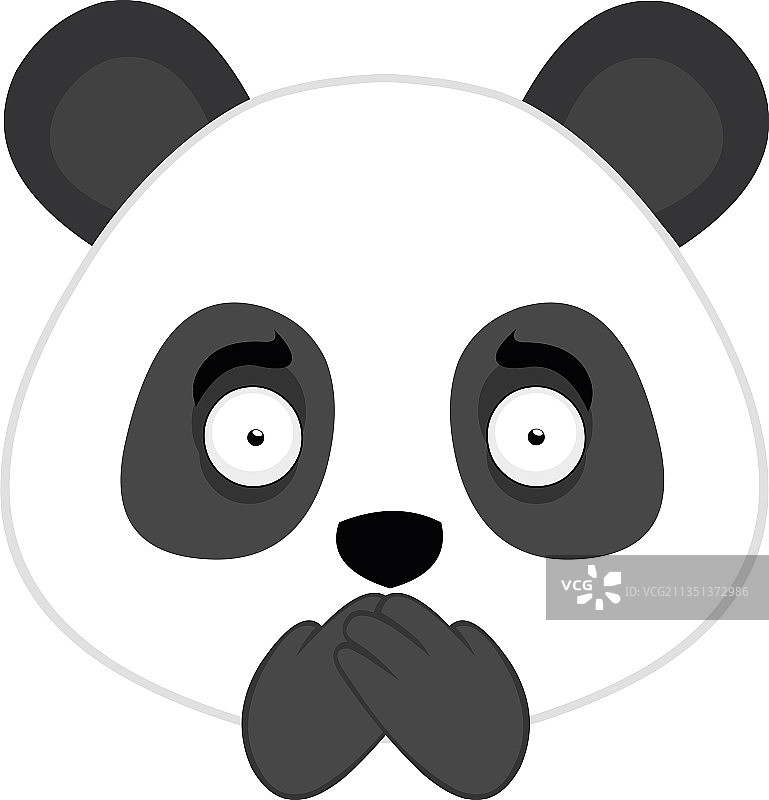 熊猫盖着嘴图片素材