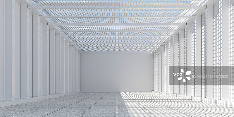 3D现代简洁砖墙空间背景图片素材