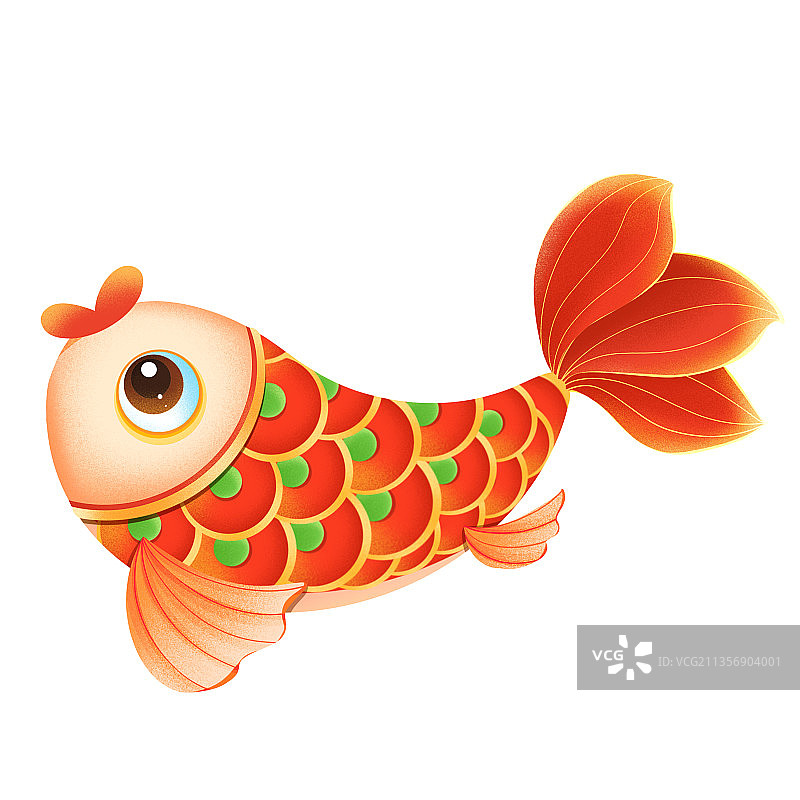 中国红色锦鲤鱼元素图片素材