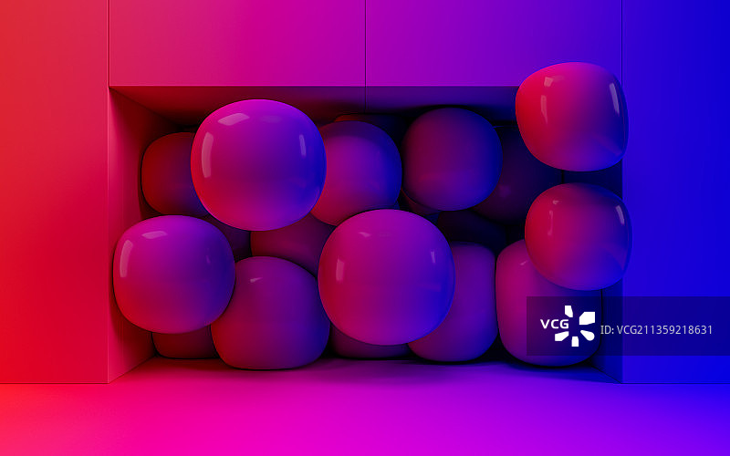 柔软的球体3D渲染图片素材