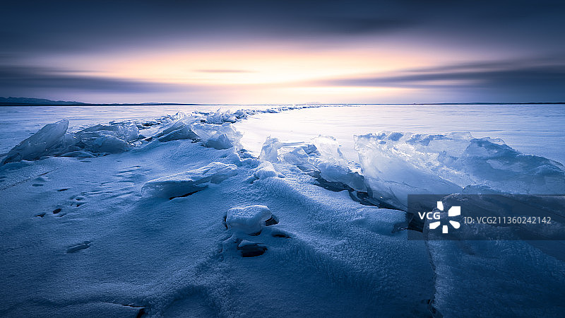 可鲁克湖的冬季图片素材