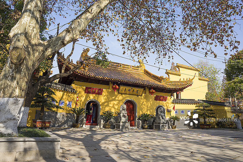 南京白鹭洲公园鹫峰禅寺图片素材