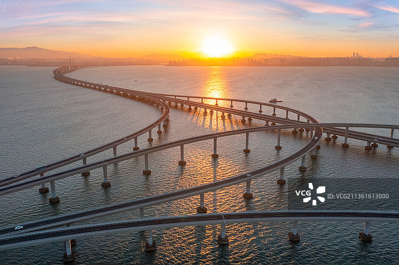 胶州湾跨海大桥图片素材