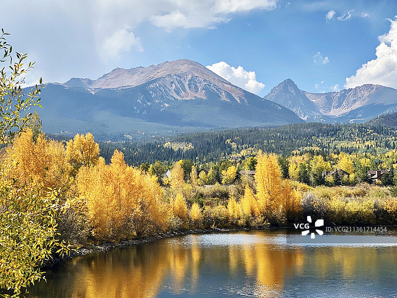 在戈尔山脉的秋天光辉，希尼，科罗拉多，美国图片素材