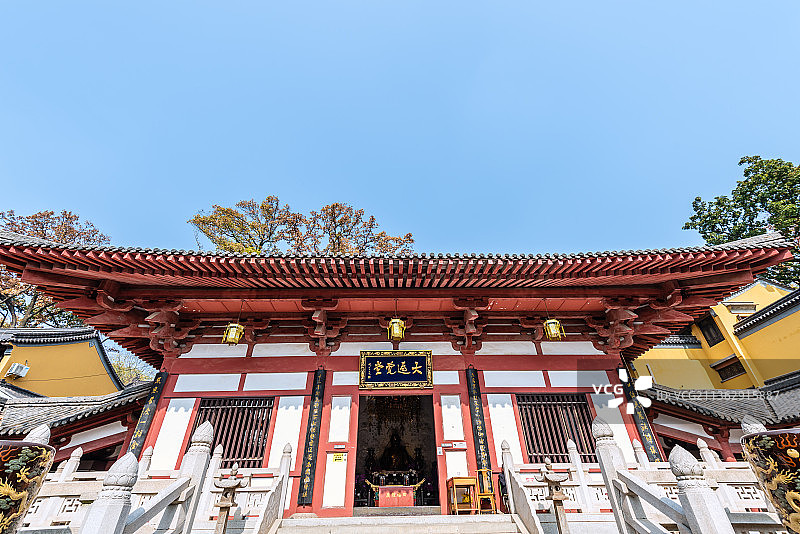 中国南京灵谷寺的玄奘法师纪念堂图片素材