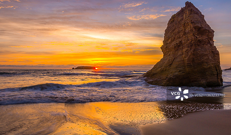 日落时的海景图片素材