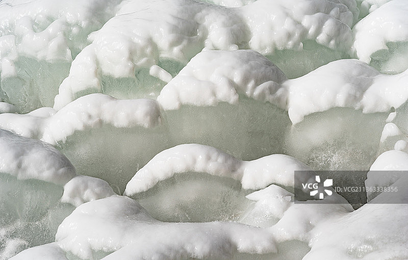 北京门头沟神泉峡冰瀑冰蘑菇图片素材