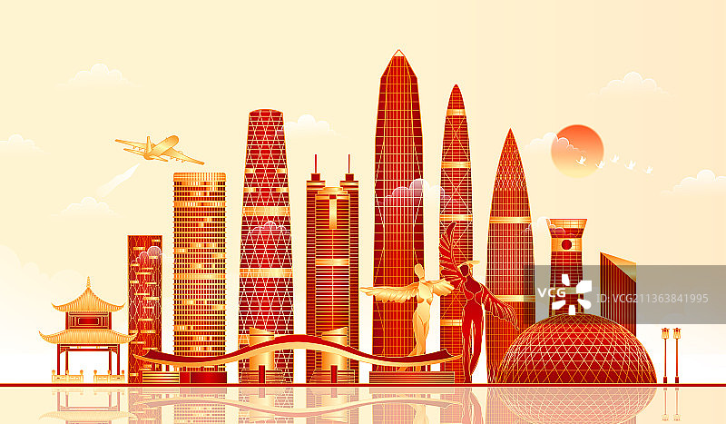 新年深圳城市地标建筑图片素材