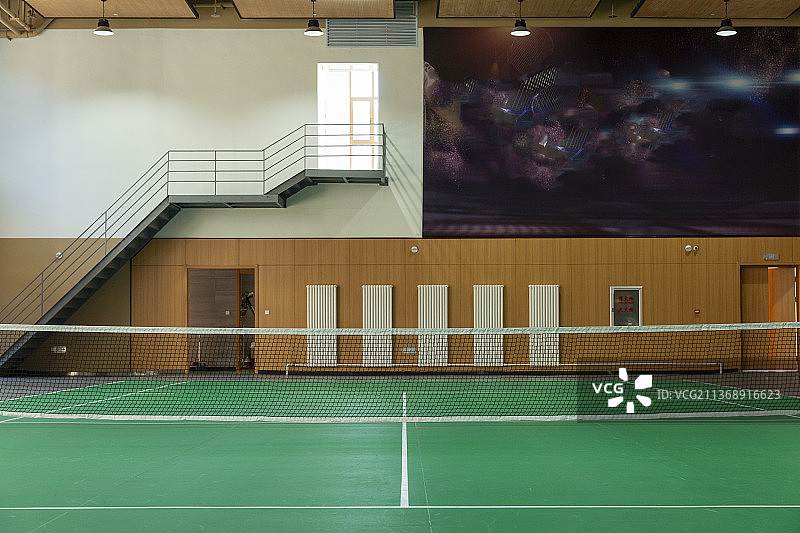 室内网球运动比赛场地图片素材