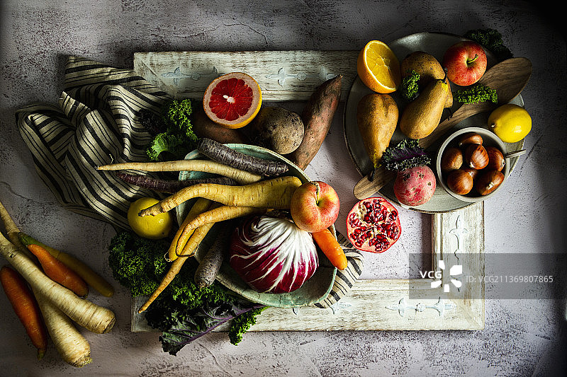 秋季蔬菜和水果图片素材