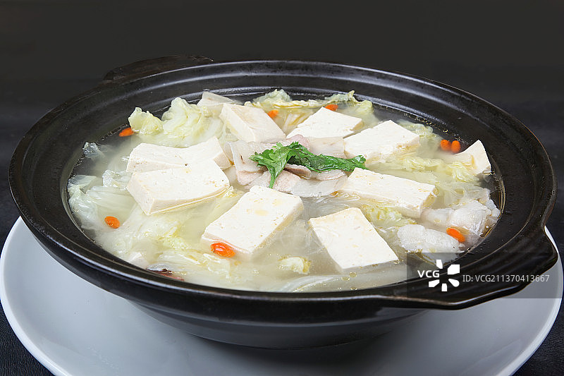 中餐美食-白菜炖豆腐图片素材