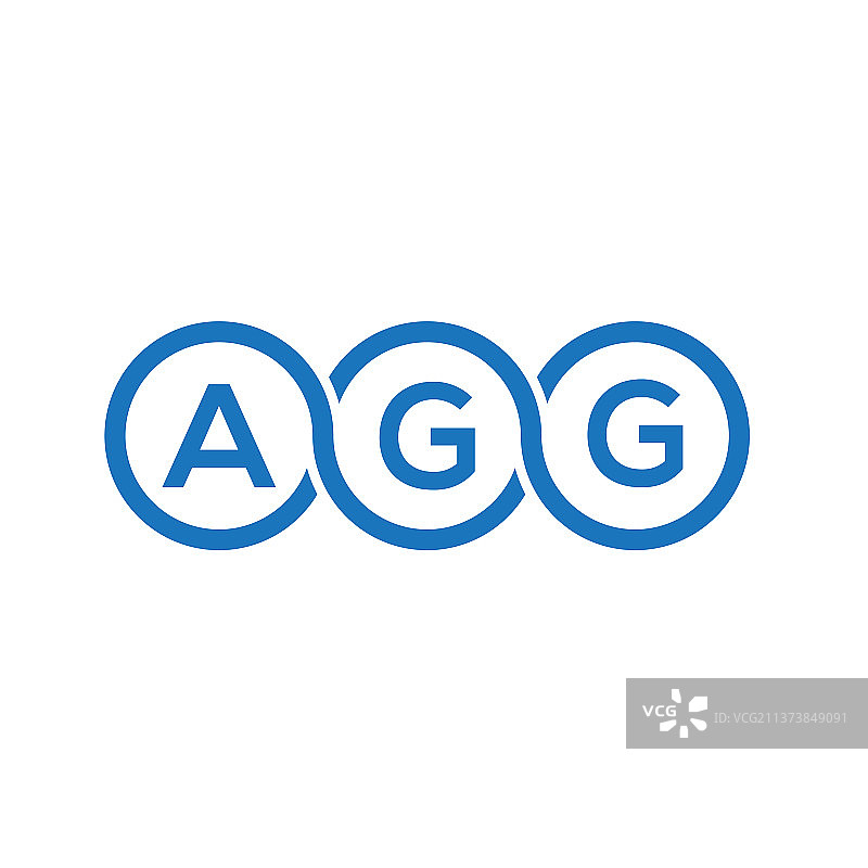 Agg字母标志设计在白色背景Agg图片素材
