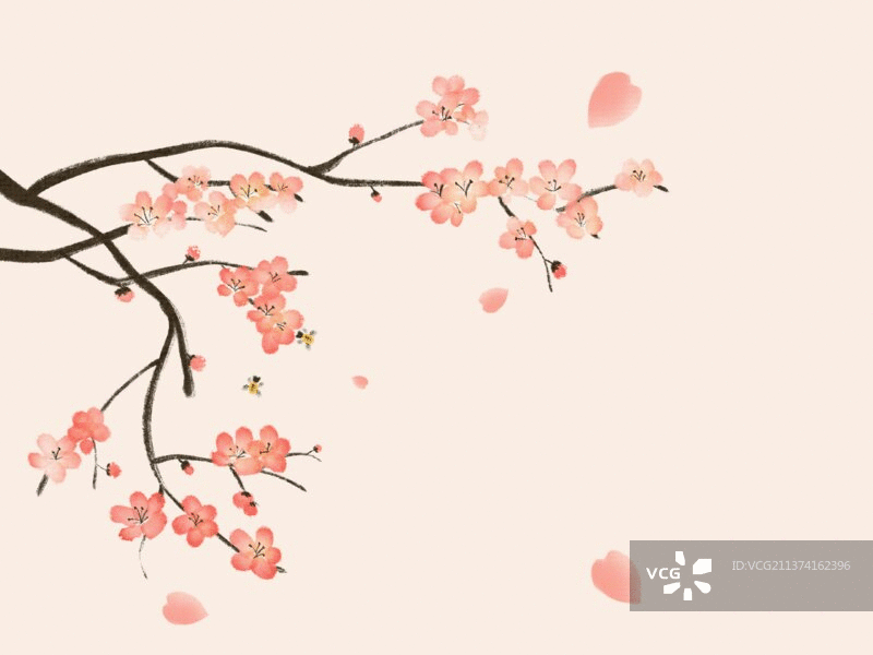 桃花树图片素材