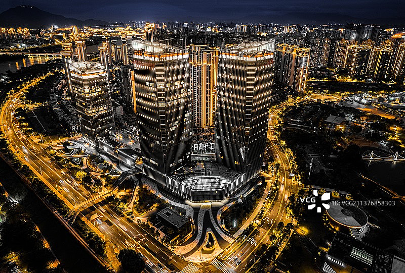 城市建筑夜景风光图片素材
