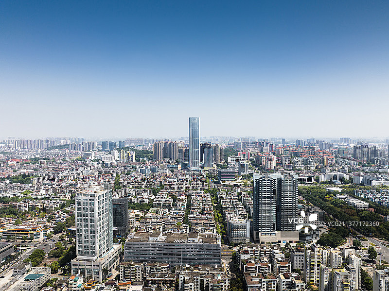 广东中山市城市风光天际线图片素材