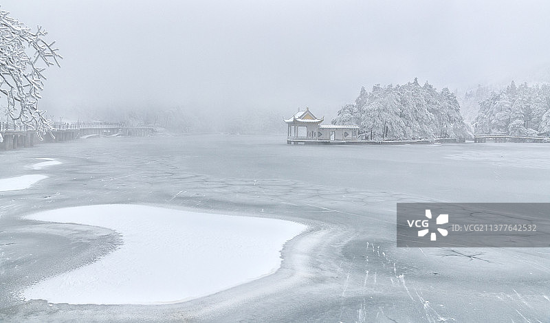 冬天庐山雪景旅游风景壁纸图片素材