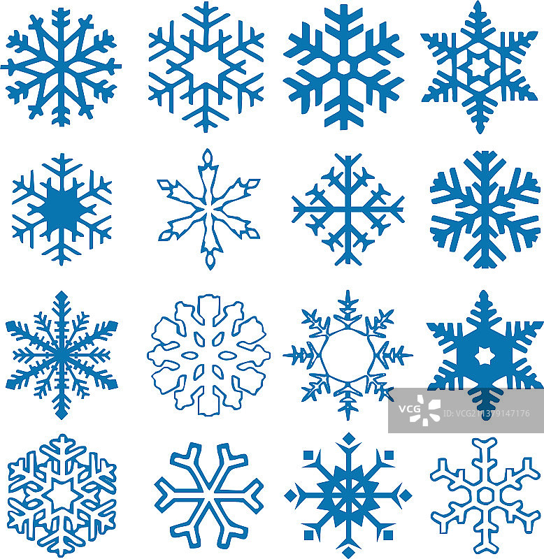 雪花图标背景设置为蓝色图片素材