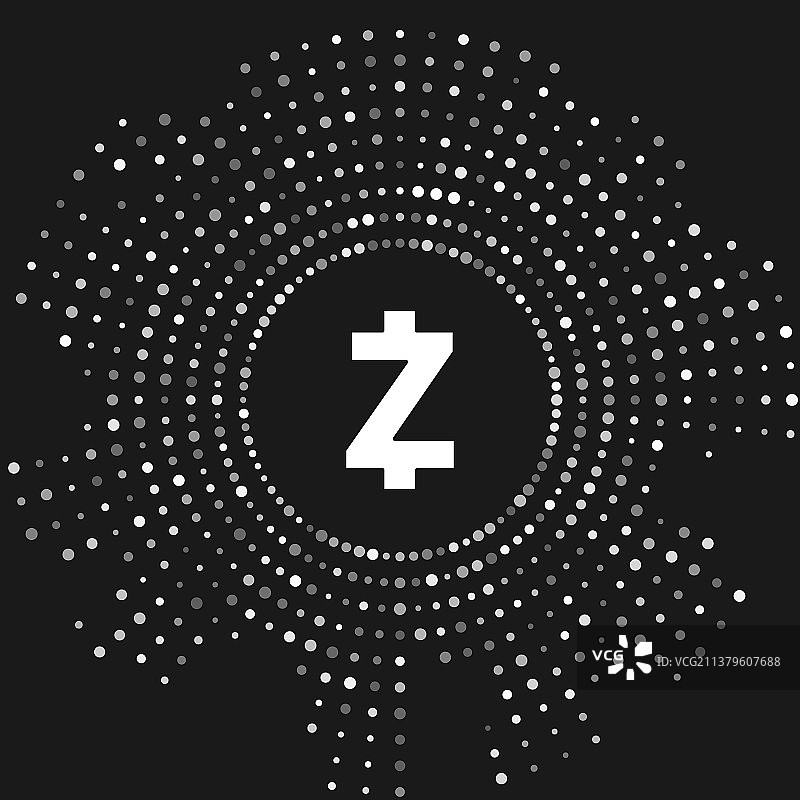 白色加密货币币zcash zec图标孤立图片素材