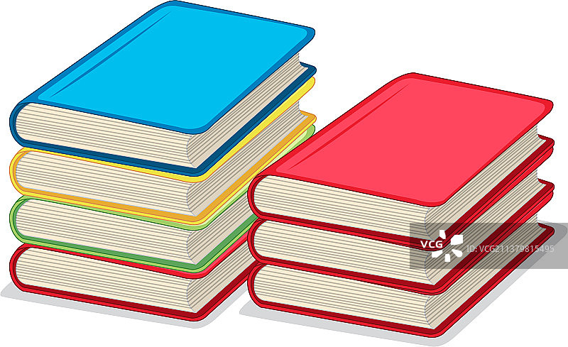 彩色书籍供阅读和学校隔离图片素材
