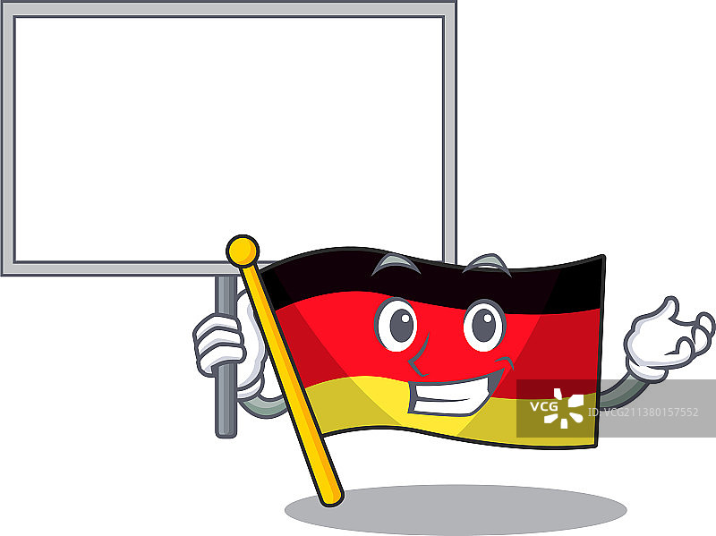 带板德国国旗卡通孤立了图片素材