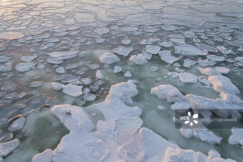 冬天千里冰封冰雪世界美景图图片素材