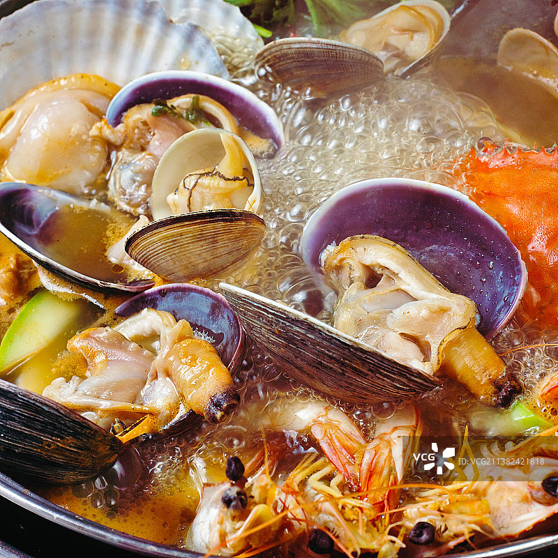 烧烤海鲜锅综合海鲜图片素材