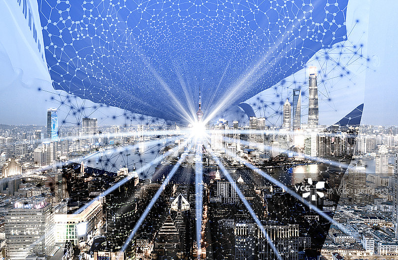 上海大数据科技智慧互联网城市图片素材