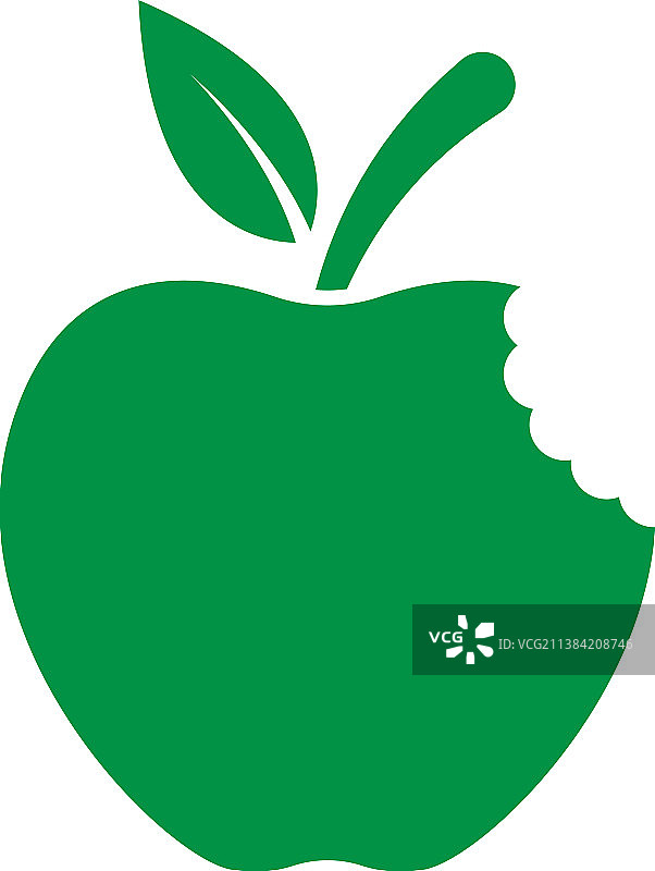 绿苹果图标设计模板隔离图片素材