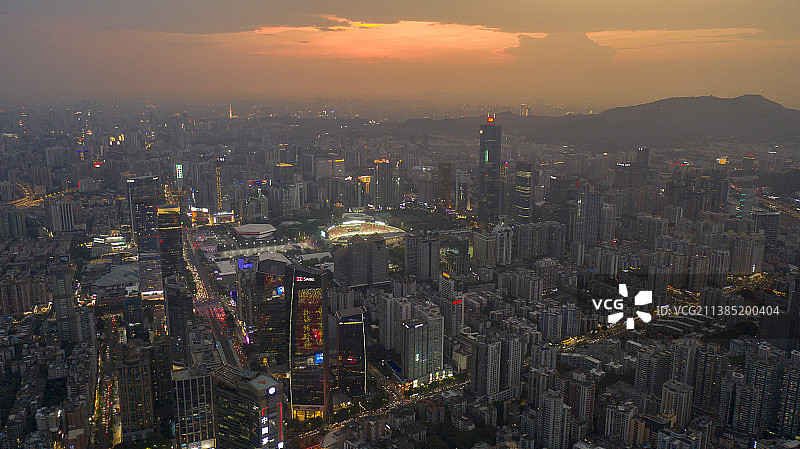 航拍广州城市风光楼宇建筑珠江城中村图片素材