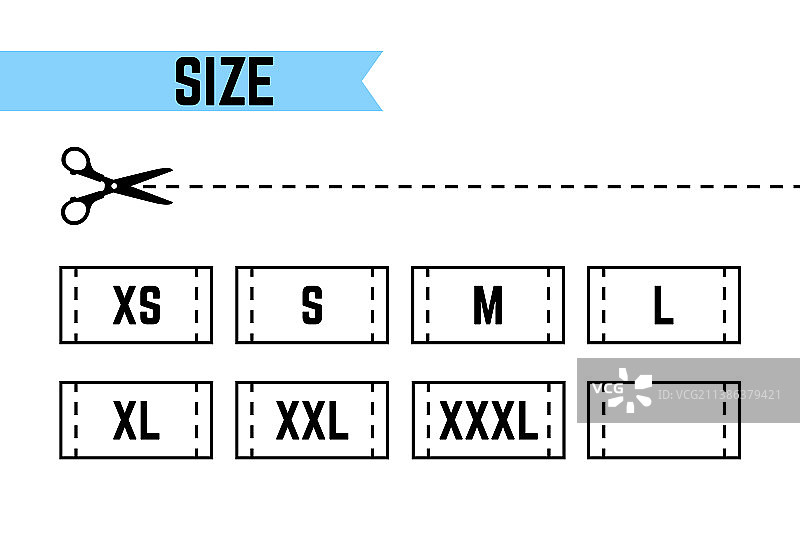 服装尺码标签符号m l xl XXL图片素材