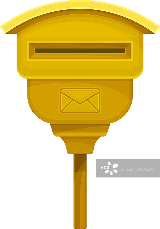 黄色邮箱的信件交付复古图片素材