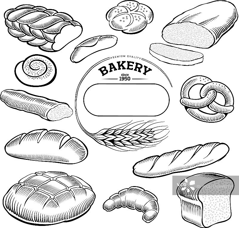 还画了快餐食品——汉堡包、薯条、热狗图片素材