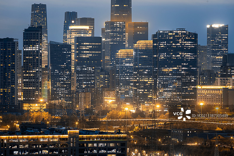 北京科技未来城市夜景图片素材