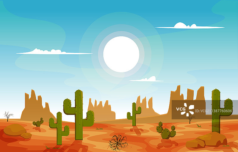 德州，加州，墨西哥沙漠国家仙人掌图片素材