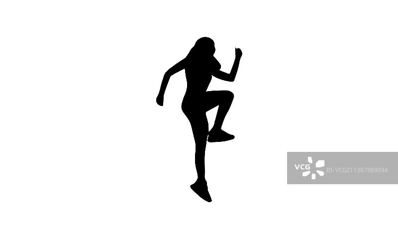 跑步的人在白色背景上图片素材