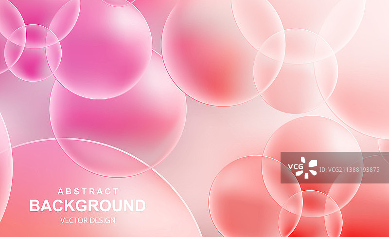 抽象背景与粉红色透明球图片素材