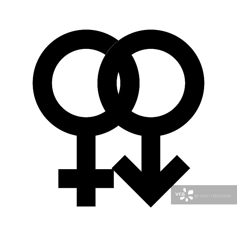 异性恋配对性别标志图标图片素材
