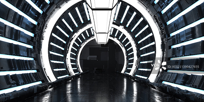 3D科幻隧道图片素材