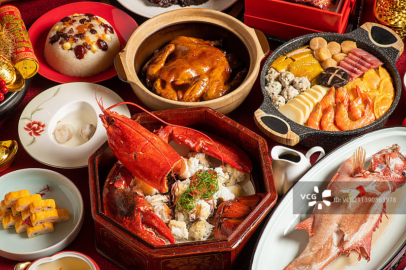 中国传统年夜饭图片素材