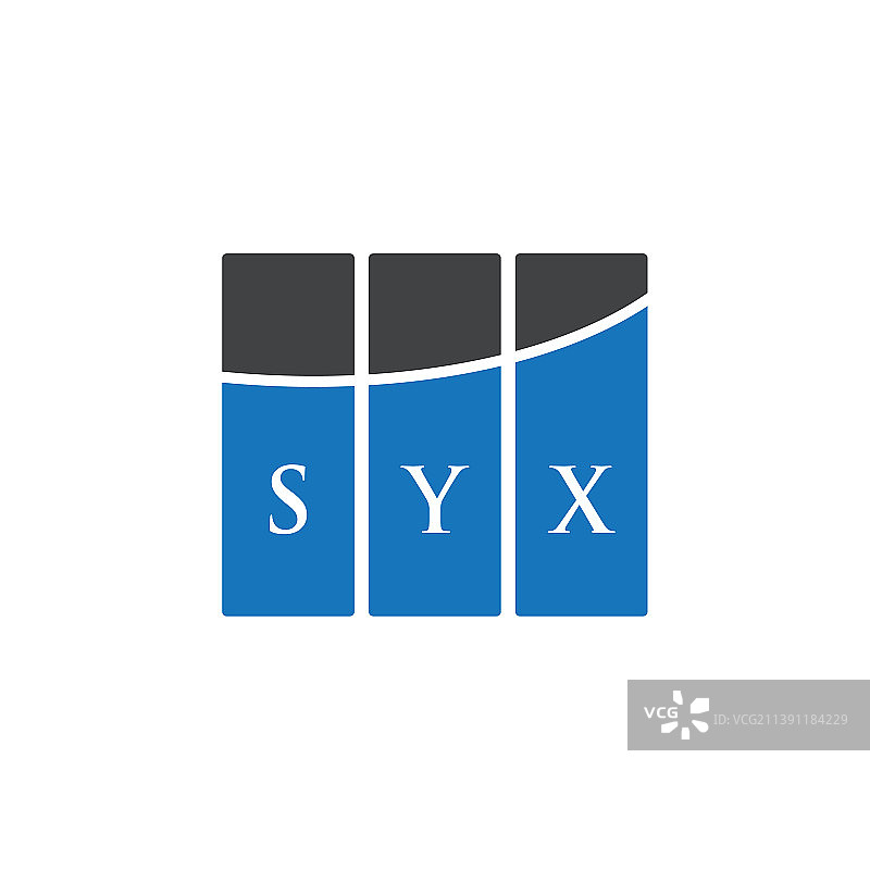 Syx字母标志设计在白色背景Syx图片素材