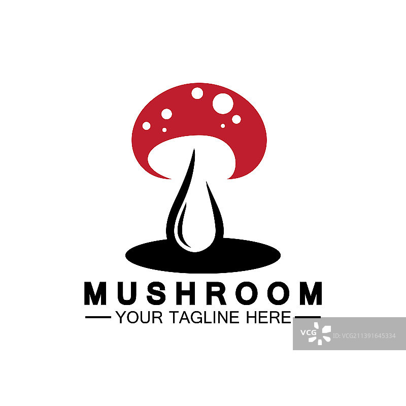 蘑菇标志简单现代或农业图片素材