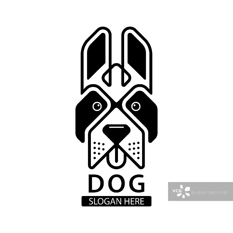 头狗标志设计模板图片素材